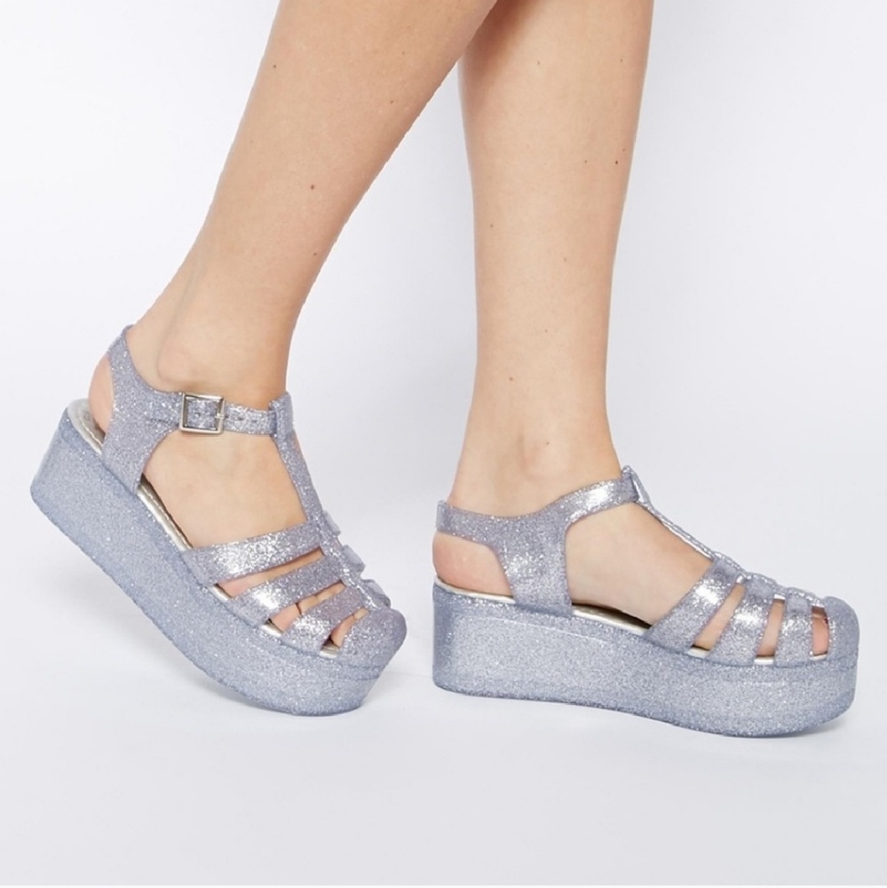 ASOS glitter platform sandles